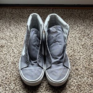 Vans Men’s Classic Mid-Top Canvas Sneakers — Gray